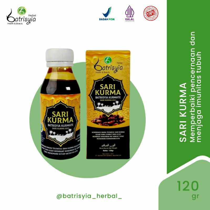 

BATRISYIA Sari Kurma ll Sari Kurma Asli Suplemen Tubuh dari Kurma dan Madu Teuwuel