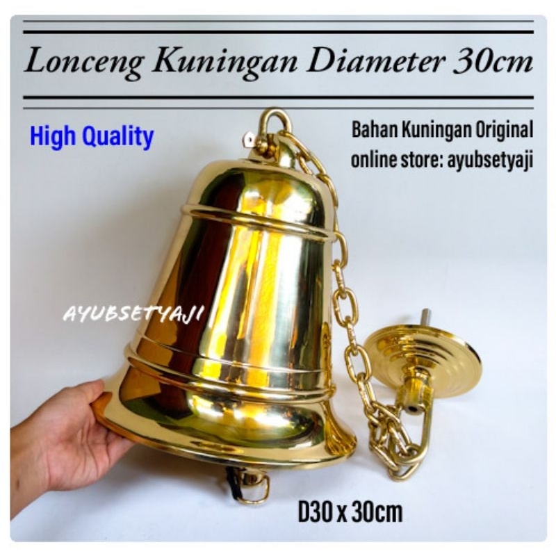 Lonceng Kapal D 30cm Bel Kuningan BEL KAPAL Besar Jumbo Lonceng Diameter 30cm Bel Gereja Lonceng Sek