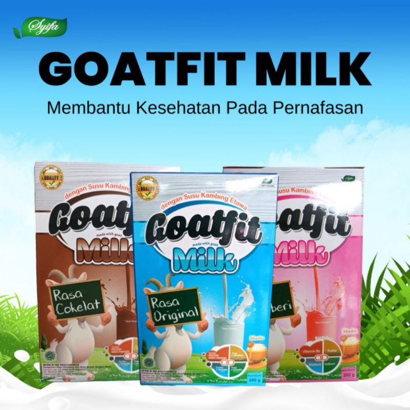 

Susu Kambing Etawa - GoatFit Milk Ettawa Asli Original | All Varian Susu Kambing Kemasan Bubuk 200gr