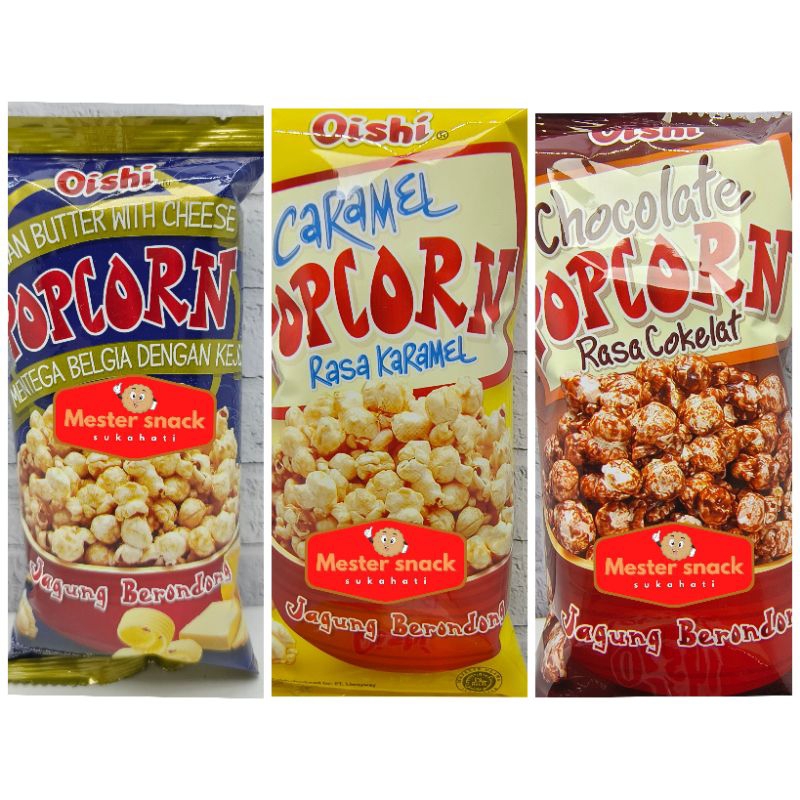 Oishi Popcorn Jagung Berondong | popcorn | snack jagung | snack popcorn | popcorn gurih | popcorn manis