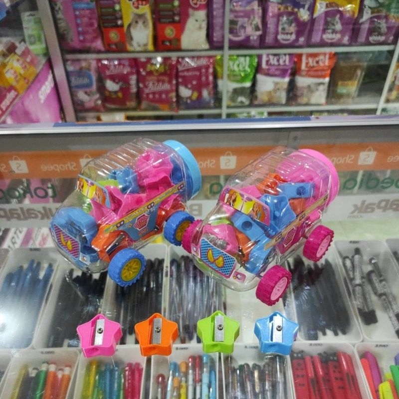 

Rautan pensil motif BINTANG bonus TOPLES MOBIL isi 24pcs