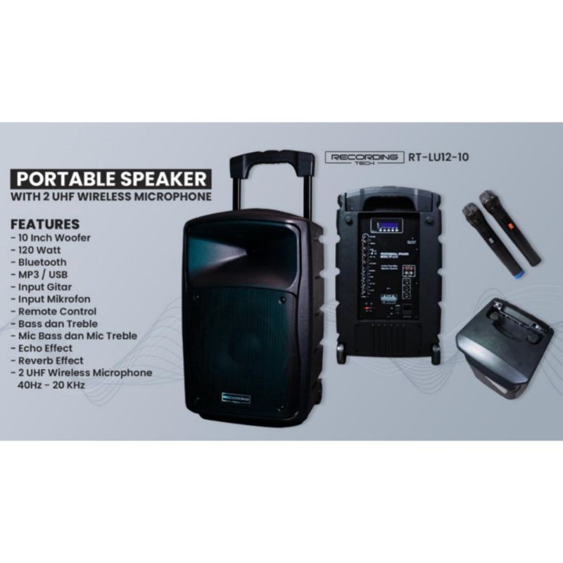 Portable Speaker Recording Tech RT LU 12-10