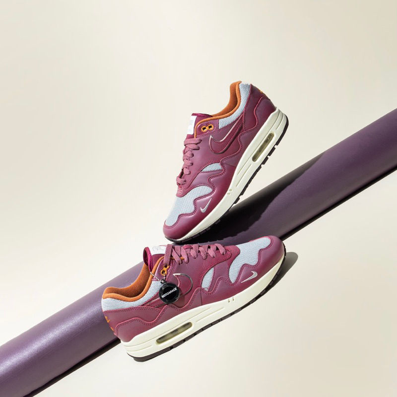 Air Max 1 Patta Waves Rush Maroon