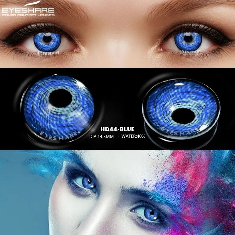 Softlens cosplay biru Galaxy HD44
