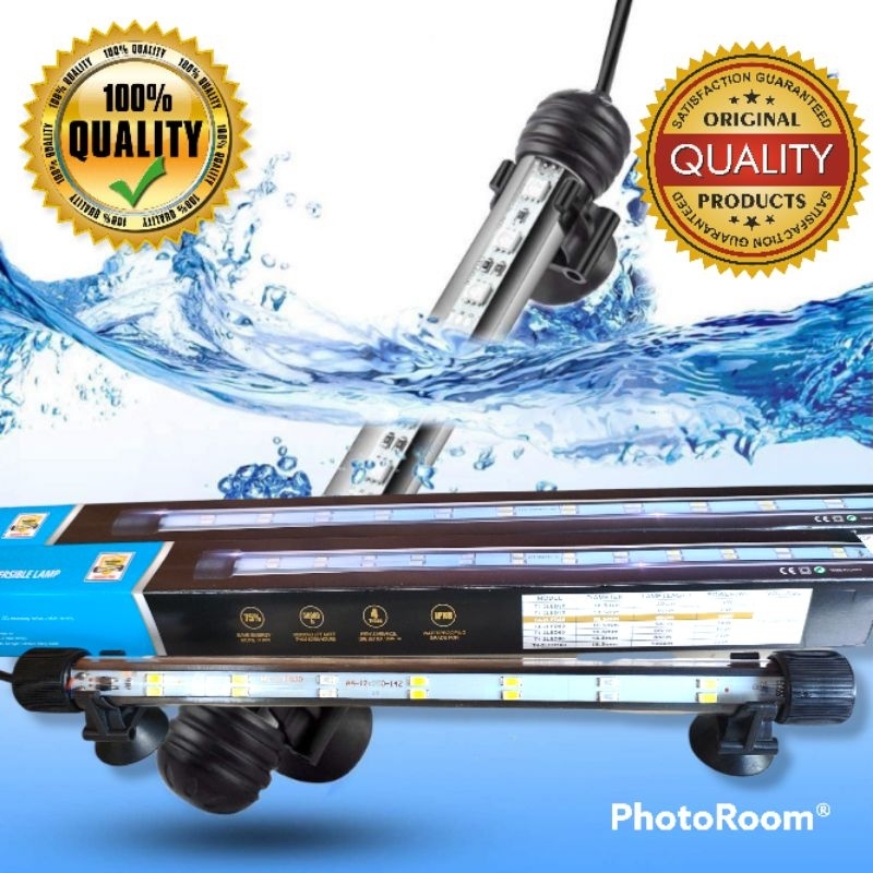 Lampu Aquarium 20cm SAKKAI PRO T4-2LED20 Led 2 Baris Putih Polos 4 Watt. Lampu celup Led Aquarium