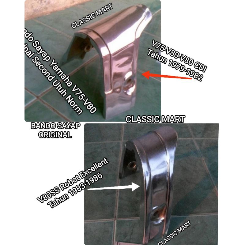 BANDO KLEM PANEL SAYAP YAMAHA V75 V80 SUPERDELUXE ROBOT EXCELLENT ORI
