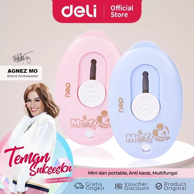 

DELI AGNEZ MO Deli Mini Cutter/ Cutter Portable Pembuka Paket Tajam Anti Karat CZ102