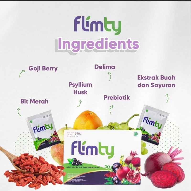 Flimty Fiber Diet Detox / Antioksidan/ Flimty Fiber Original / Flimty Pelangsing Diet sachet / Flimty 1 Box / Flimty 2 Box