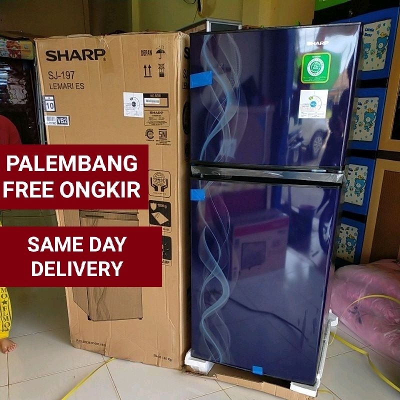 KULKAS SHARP 2 PINTU SJ 197 ND ANTI SALJU SJ197ND SJ197 ND SJ 197ND