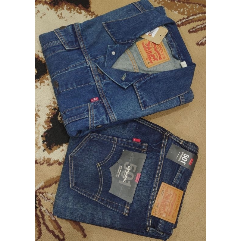 Pair Levis 501® Regular dan Trucker Jacket Tipe 3 Regular