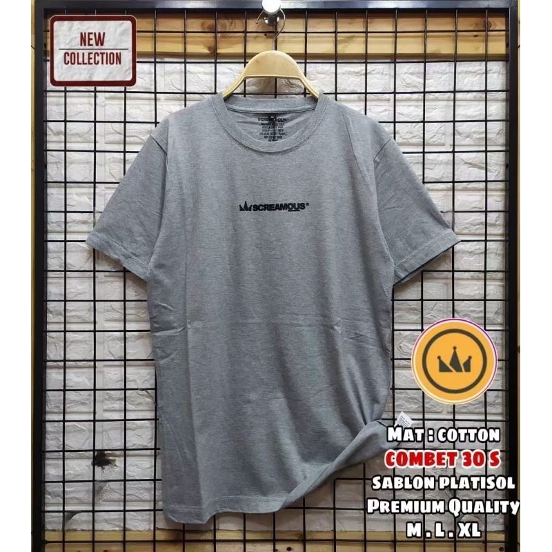 KAOS SCREAMOUS TERMURAH TSHIRT PRIA DISTRO ORIGINAL KAOS PRIA TERMURAH TERBARU BAJU PRIA KEKINIAN