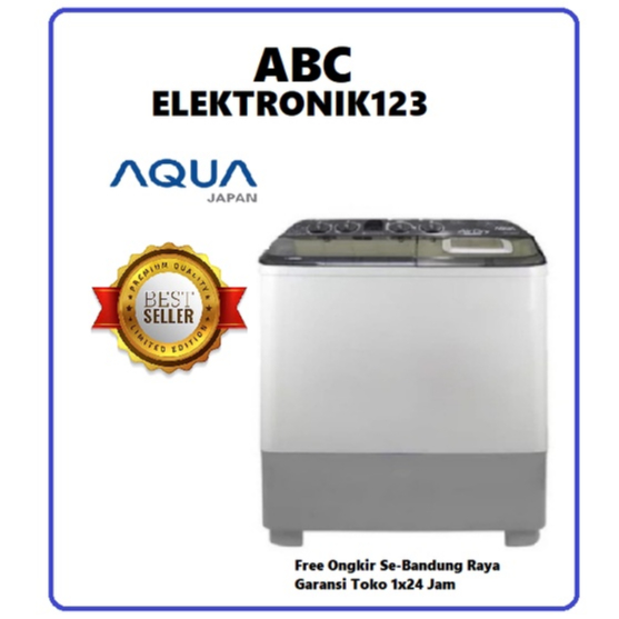 MESIN CUCI 2 TABUNG AQUA 10KG QW1060XT QW 1060 XT QW-1060XT 10 KG