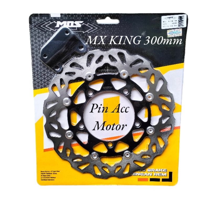 Piringan Disc Cakram Depan Variasi Lebar Ukuran 300mm Pluse Breket MOS Hitam PNP Motor ( MX KING )