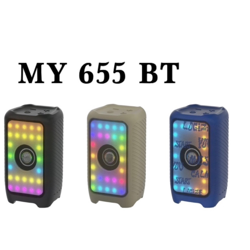 Speaker bluetooth MY-655 BT wireless portable lampu led my655 BY SEN