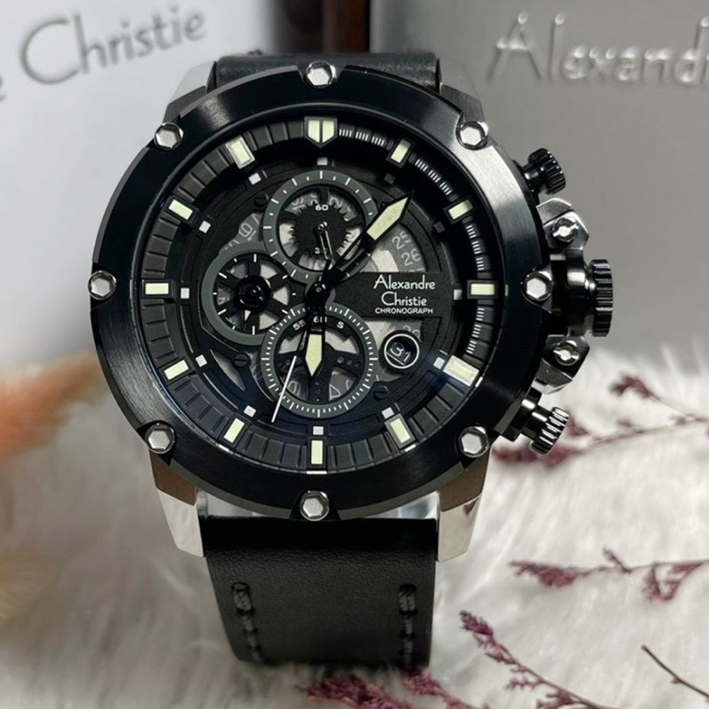 Jam tangan Alexandre Cristie pria AC 6564 Original