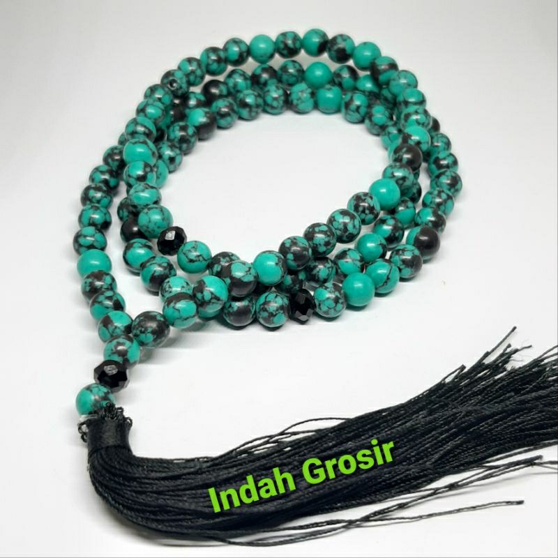 Tasbih Batu Pirus Turquoise 6mm 99butir Original