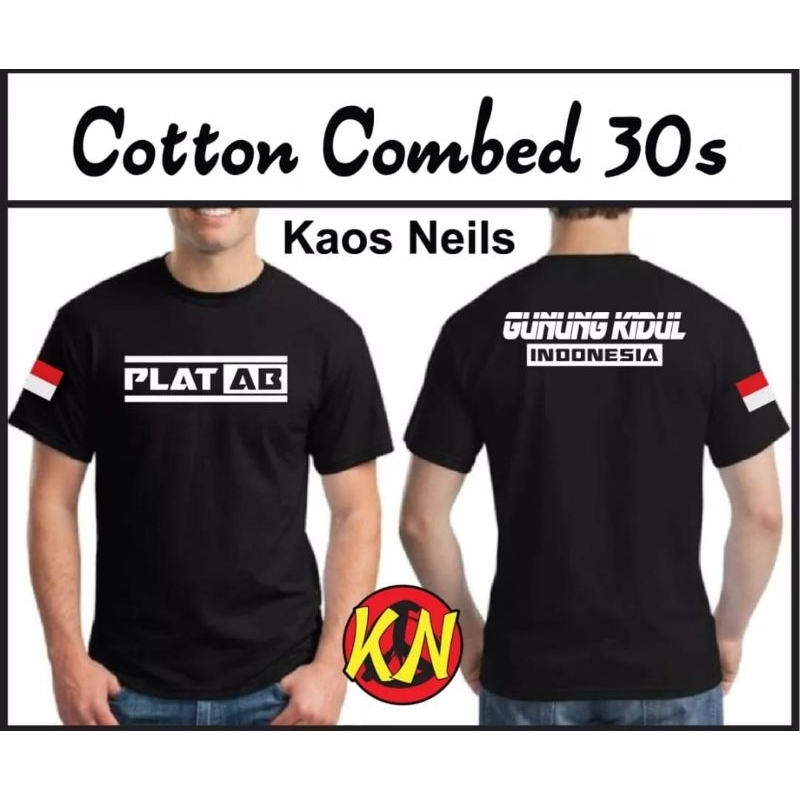 KAOS PLAT AB GUNUNG KIDUL INDONESIA KAOS PLAT