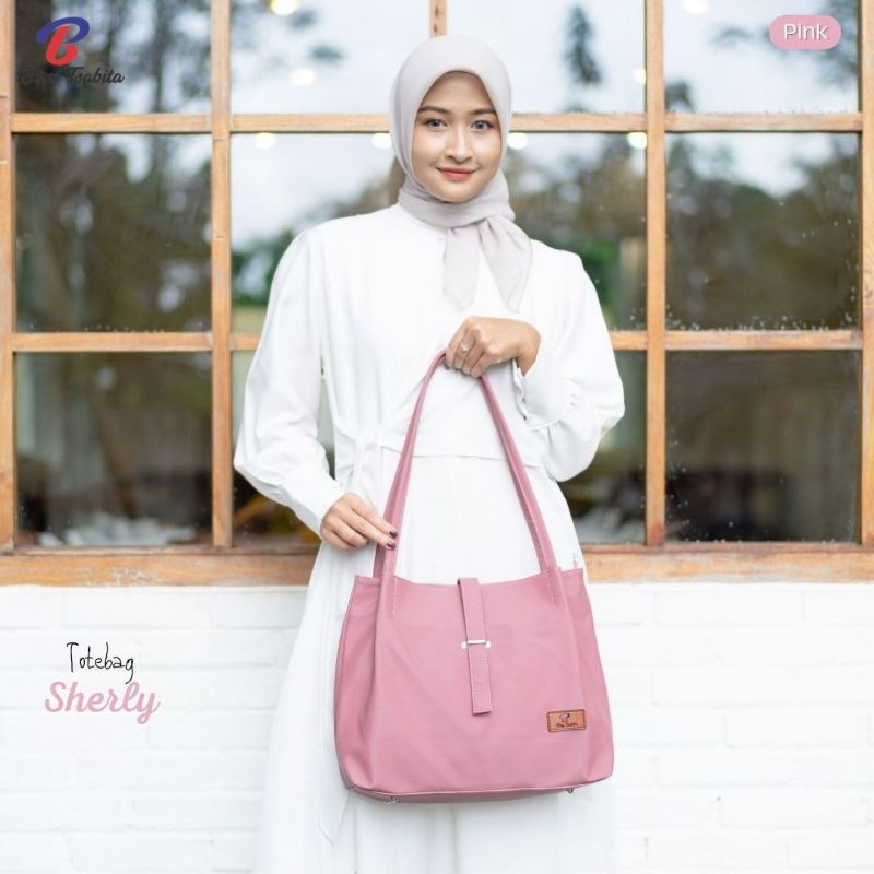 TOTEBAG SHERLY BY BIRU TSABITA BAHAN CHOCHOLY HALUS LEMBUT ANTI AIR PREMIUM TAS KERJA KULIAH NGAJAR NGANTOR