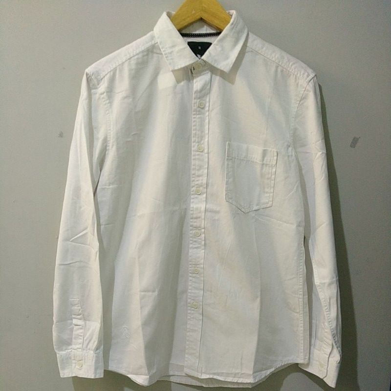 KLL369 OB KEMEJA LENGAN PANJANG SLIM FIT WARNA PUTIH PUTIH POLOS LOISS ORIGINAL