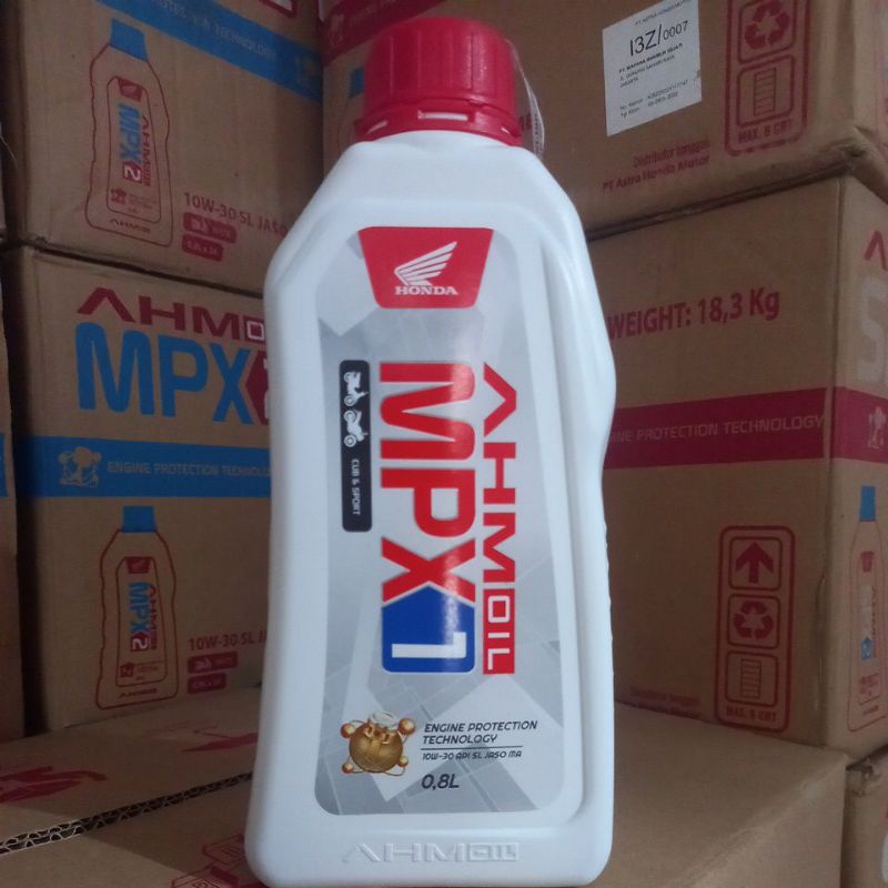 AHM OIL MPX 1 800 ML SAE 10W-30 SL JASO MA OLI HONDA MPX 1