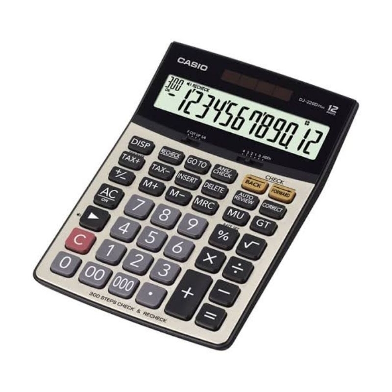 

CASIO CALCULATOR DJ 220D PLUS KALKULATOR 12 DIGIT CHECK & RECHECK ORIGINAL
