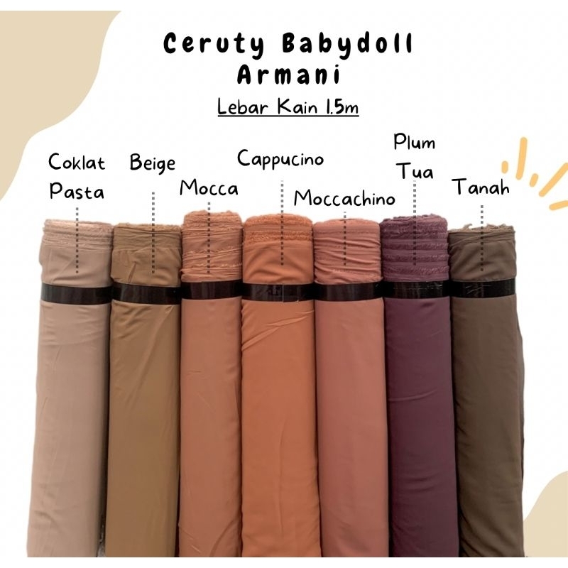 Kain Sifon Ceruty Ceruti Babydoll Armani Premium  Harga 0.5 Meter