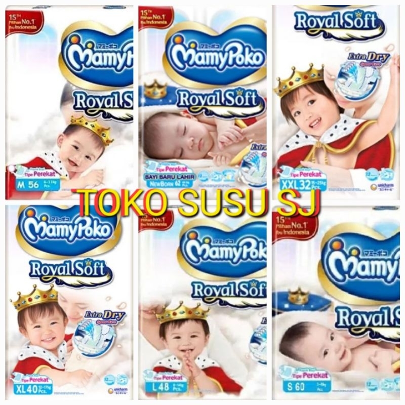 MAMY POKO ROYAL SOFT TAPE PEREKAT NB62 S60 M56 L48 XL40 XXL32/MAMYPOKO/PEREKAT/NB 62/S 60/M 56/L 48/XL 40/XXL 32