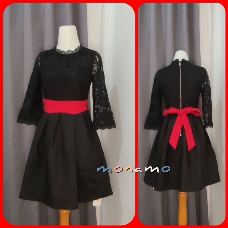 Mini Dress Brukat Pita