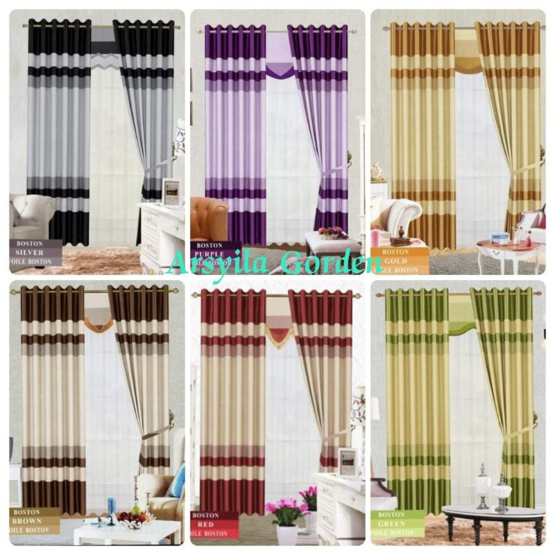 Gorden Blackout Import Gorden Jendela Pintu Tirai Minimalis Gorden Pelangi