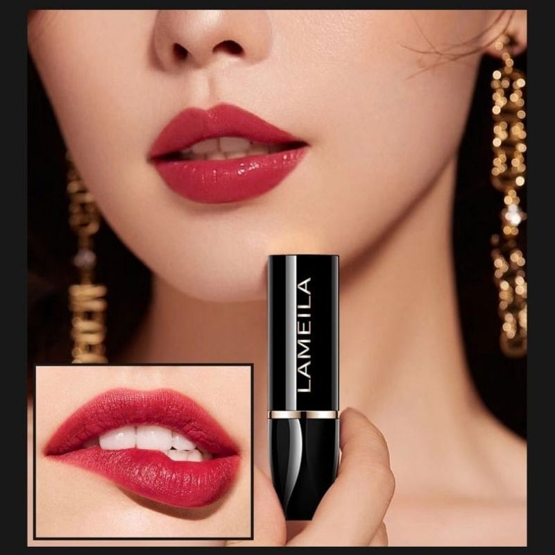 LIPSTIK LAMEILA BLACK GOLD LIPSTICK CANTIK WARNA TAHAN LAMA