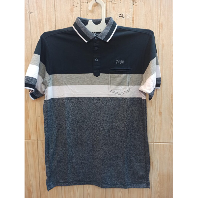 Baju kaos krah kerah lengan tangan pendek pria laki cowo high quality kaos polo halus kantong saku m