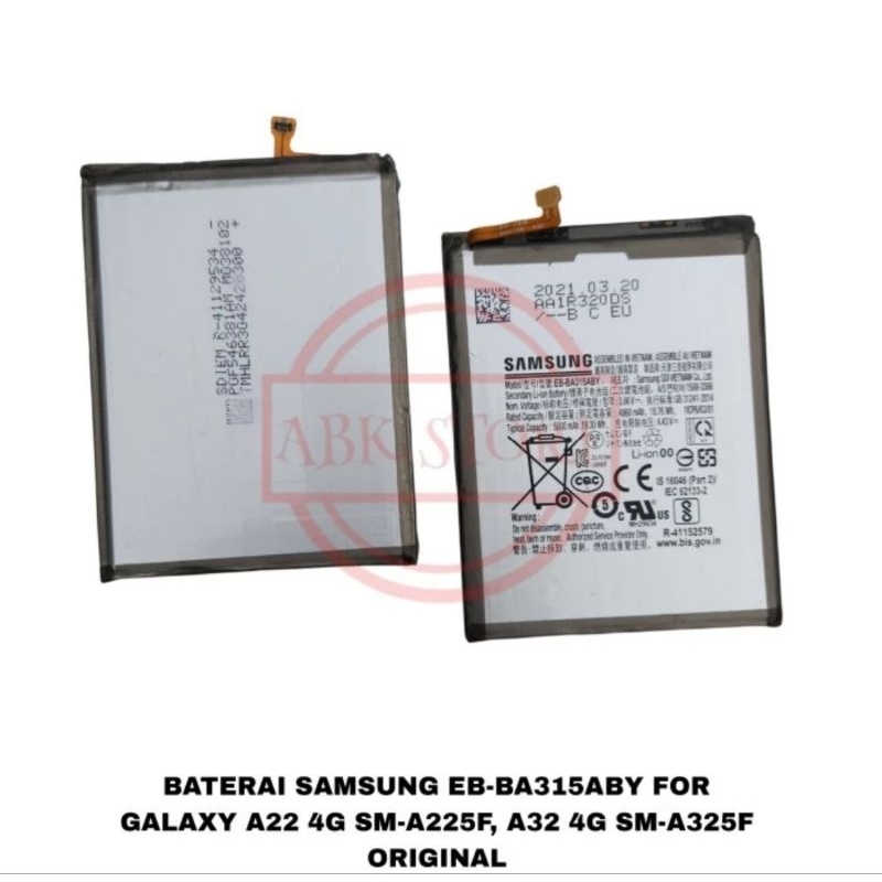 BATTERY BATRAI BATRE BATERAI SAMSUNG A22 4G / A32 4G A325 A325F BATT ORIGINAL