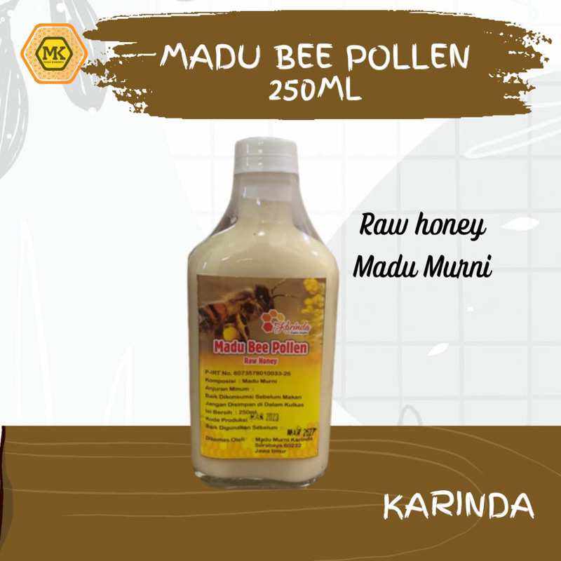 

Karinda Madu Murni Bee Pollen 250ml Raw honey