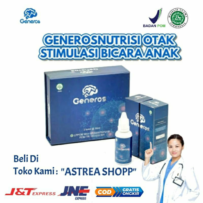 GENEROS Speech Delay Asli Original Generos Vitamin Nutrisi Otak Anak