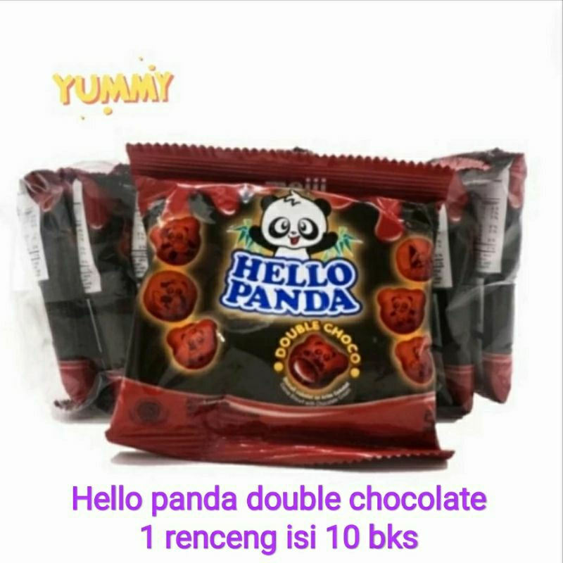 

hello panda sachet rasa double chocolate isi 10 bks