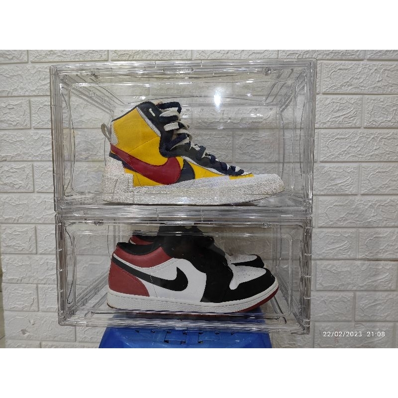 Acrylic Shoe Box Sneakers Box Full Acrylic / Plastic Kotak Sepatu Akrilik Transparan