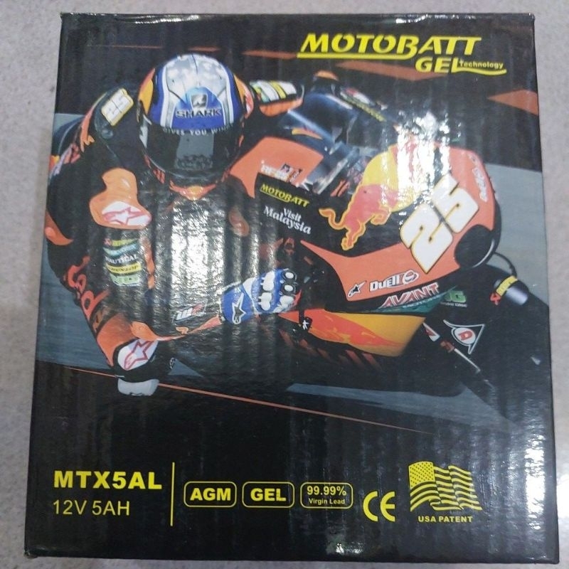 MOTOBATT AKI GEL 12V PNP RX KING NINJA 150 NSR 150 fresh stok