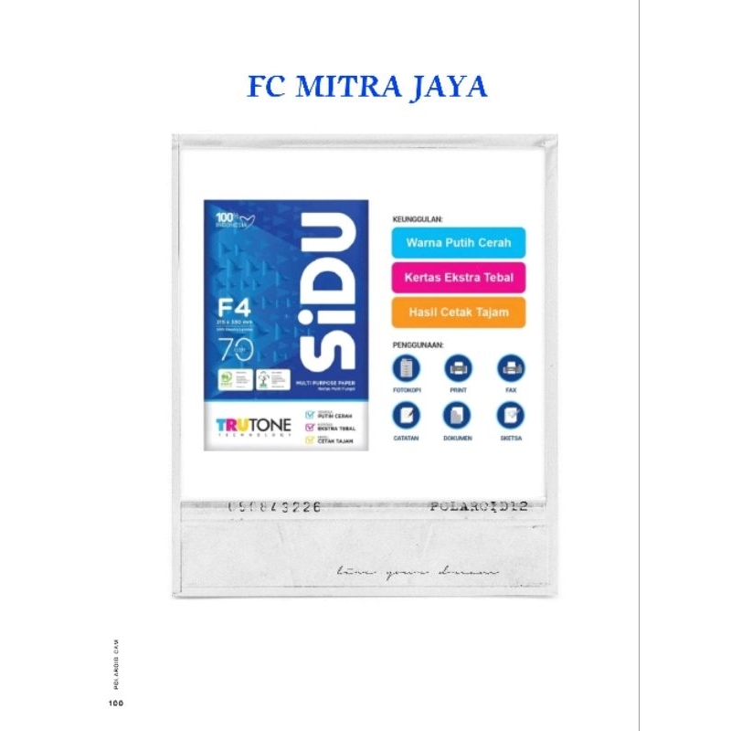 

F4 SIDU 70 GSM PUTIH