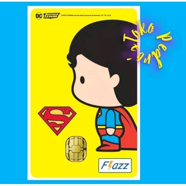 Flazz BCA CHIBI - SUPERMAN /JUSTICE LEAGUE EDITION ORI /Like eTOLL eMONEY Tapcash or Brizzi