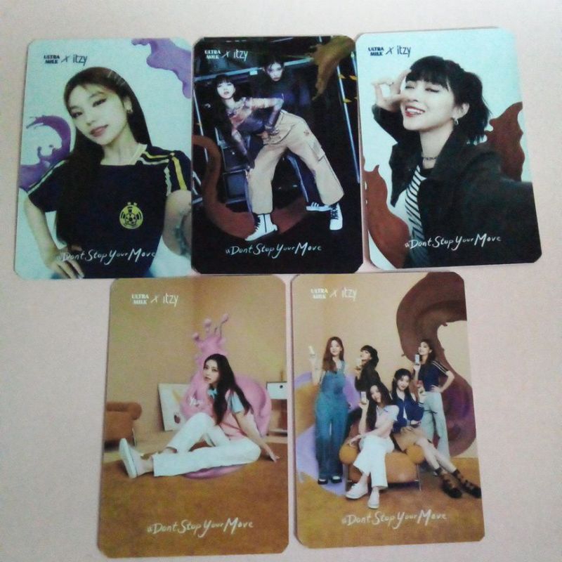 Photocard Itzy x Ultra milk (set 5 pcs sesuai di foto)