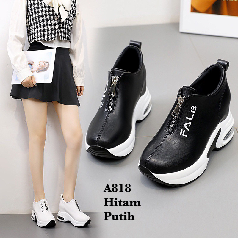 SEPATU WEDGES KULIT FASHION KOREA  A818