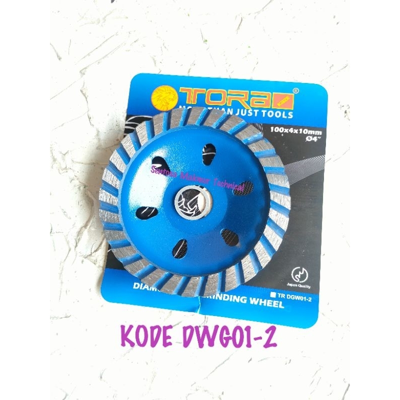 TORA 4&quot; Mata Gerinda Grenda Mangkok Asah Diamond Cup Grinding Wheel