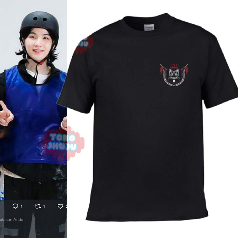 Kaos Suga Run Bts 2023 Logo Kecil