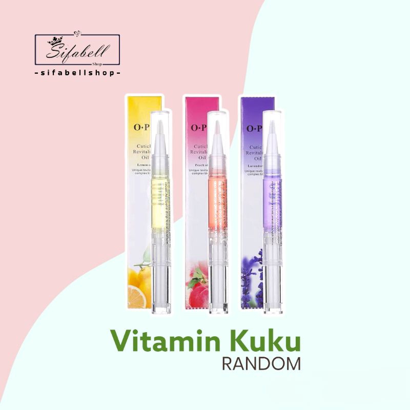 Vitamin Kuku Cuticle Oil Pen Manicure Pedicure Vitamin Kutikula Minyak Kuku Revitalizer Oil Nail