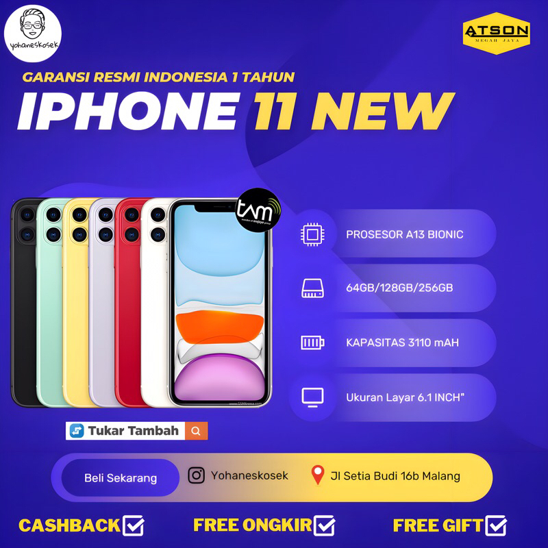 iphone 11 new garansi resmi indonesia
