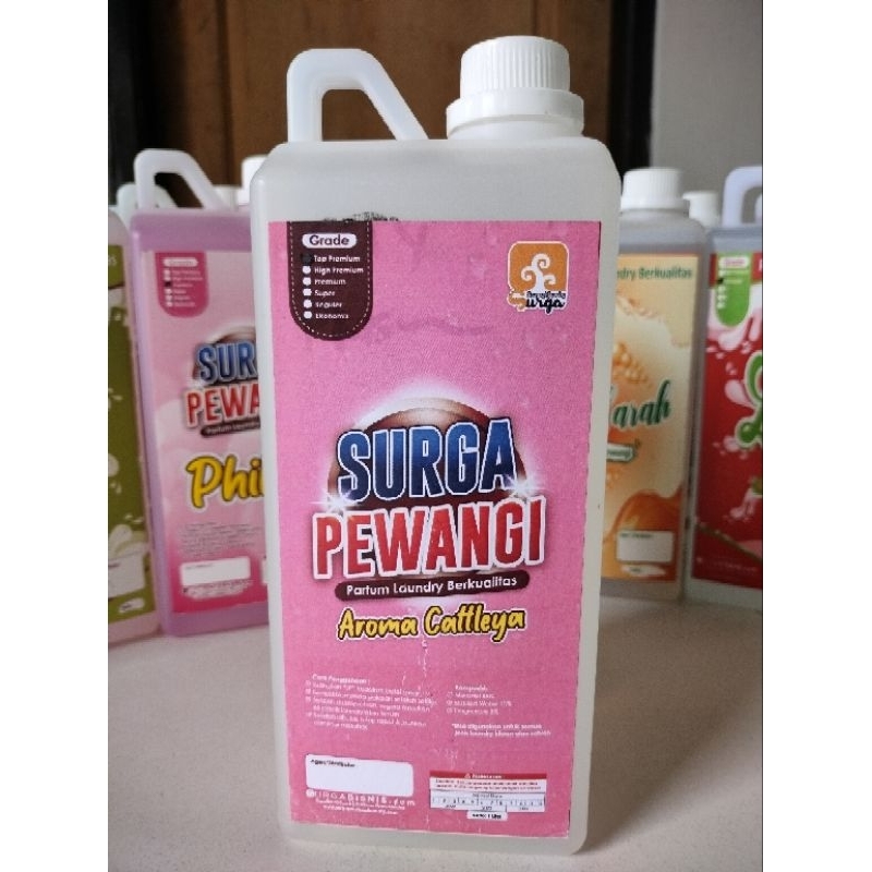 SURGA PEWANGI LAUNDRY Pewangi Pakaian/Parfum Laundry Premium 1 liter aroma CATLEYA