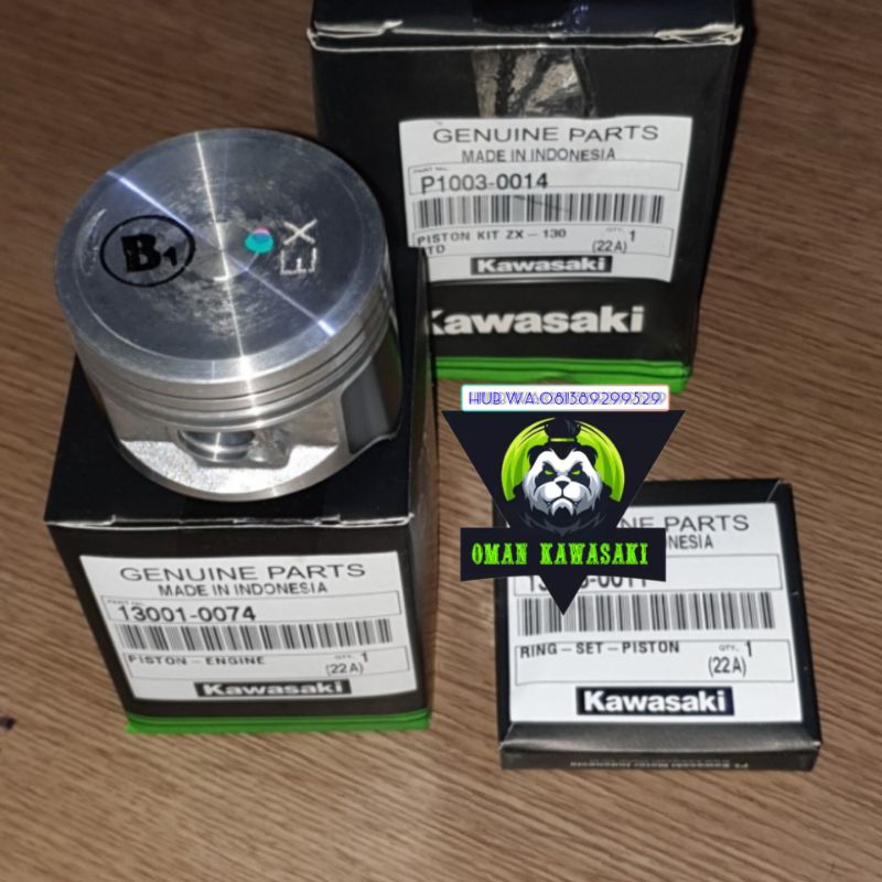 PISTON KIT STANDAR ZX130 ZX-130 ORIGINAL GENUINE PART KAWASAKI