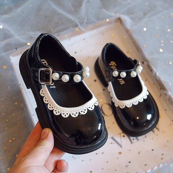 ChubbyGlory SH2243 Bisa COD Sepatu pesta anak perempuan mutiara Natal flat shoes flatshoes ringan sol karet mutiara usia 0 - 6 tahun Size 21-30