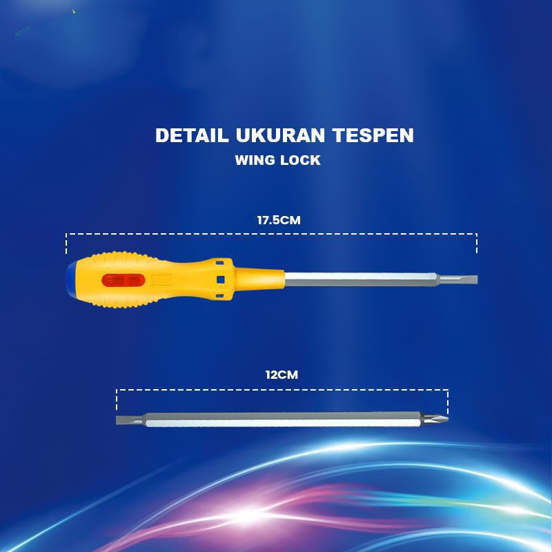 Wing Lock 9183 , Tespen Testpen Obeng Bolak Balik Multifungsi