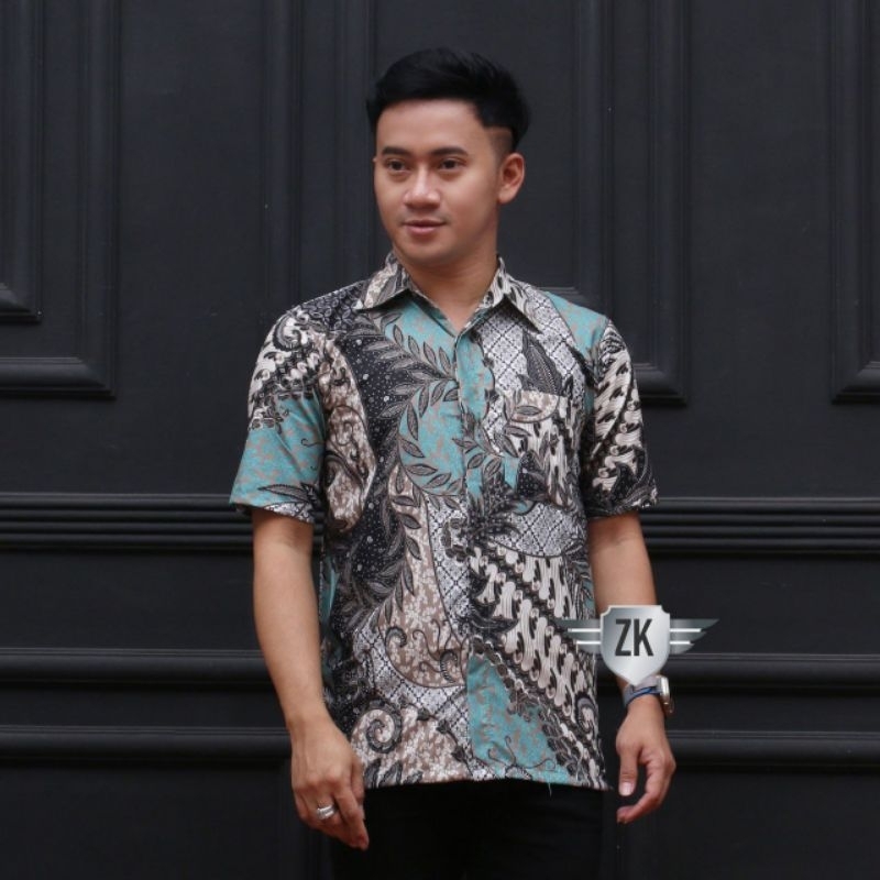 NEW ARRIVAL DISTRO BATIK PRIA BORDIR SOGAN HRB026 BATIKAF NOTOARTO BATIK HEM PRIA